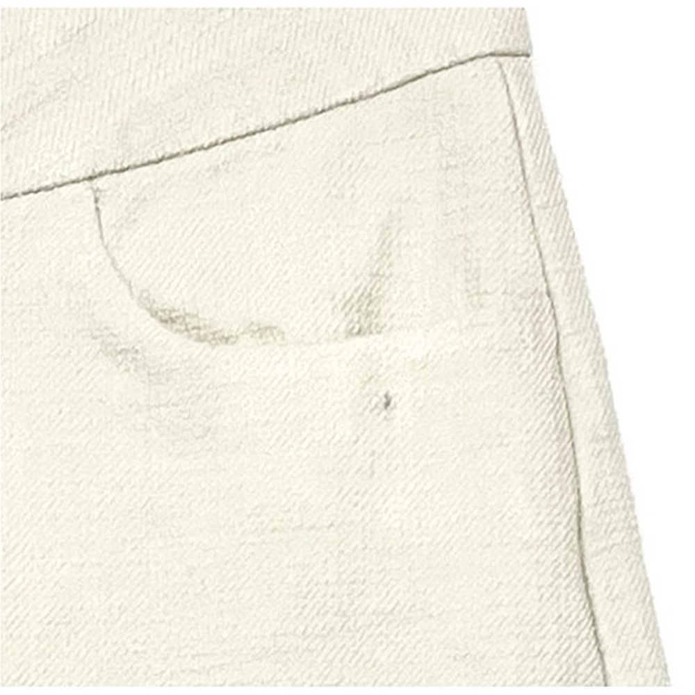 TOTEME Beige Textured Cotton Boucle Twill Ankle Crop Straight Tapered Trouser XS - Picture 13 of 13